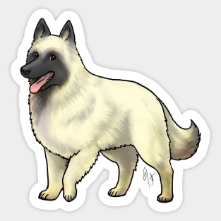 Dog - Belgian Tervuren - Cream and Black Sticker